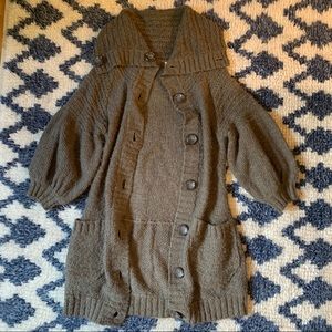 XS Free People long button up cardigan